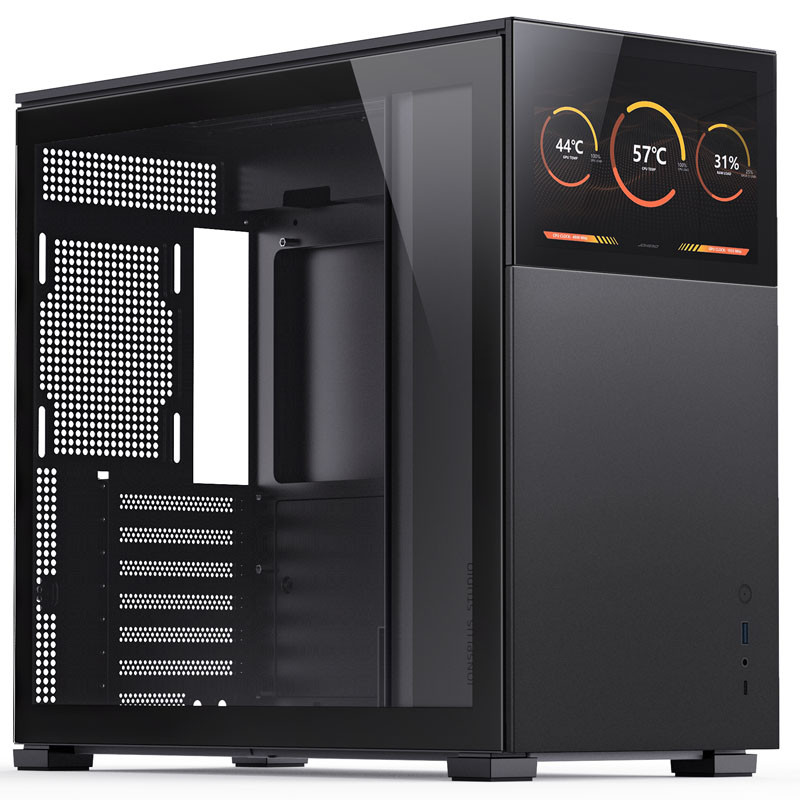 JONSBO D41 STD SC Black 新品未開封 JONSBO D41 SC BLACK ATX Tempered Glass Computer Case with HD-LCD